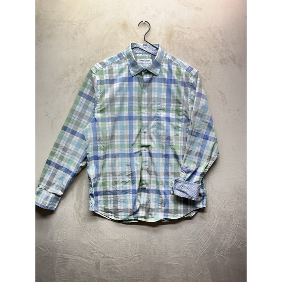 Tommy Bahama Other - Tommy Bahama Sarasota Stretch Shirt Men M Multicolor Plaid Long Sleeve Button Up